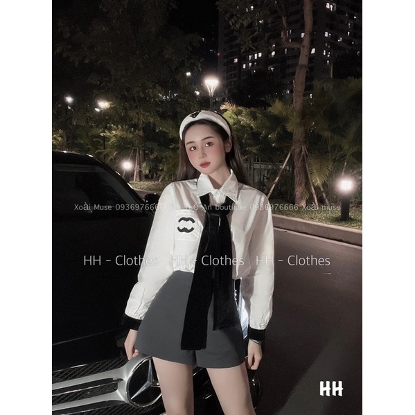 Set Bộ Channel Thêu Logo Kèm Cà Vạt H2 • Melanie Boutique