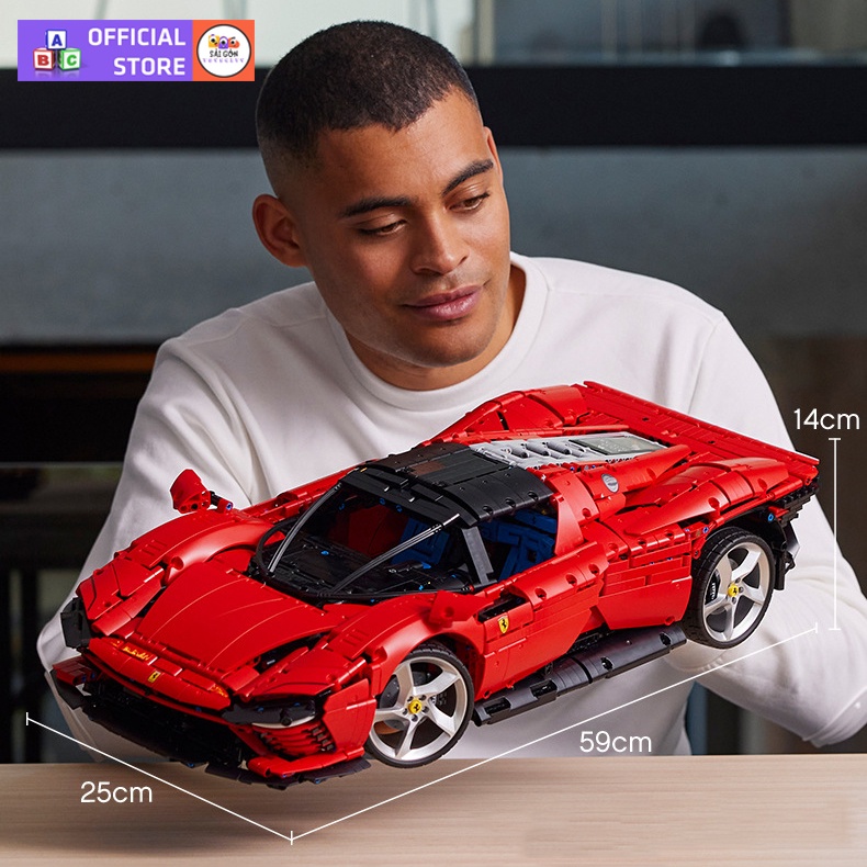 Đồ Chơi Lắp Ráp Mô Hình Xe TECHNIC Ferrari Daytona SP3 Tỉ Lệ 1:8 Điều Khiển Từ Xa Với 3700+PCS