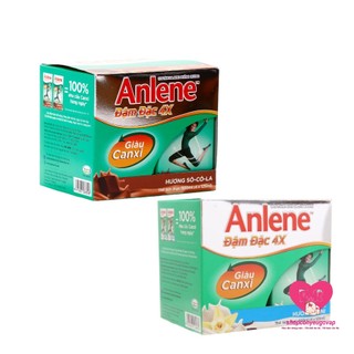 Sữa nước Anlene đậm đặc 4x hương socola/ vani ít béo - Lốc 4 hộp 125ml