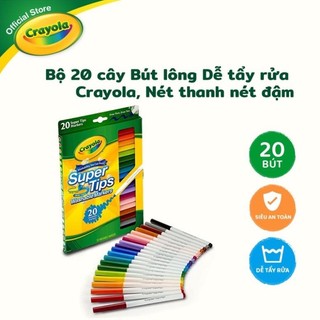 Bộ bút marker Crayola Super Tips 20 màu. - Văn phòng phẩm Bảo Quân
