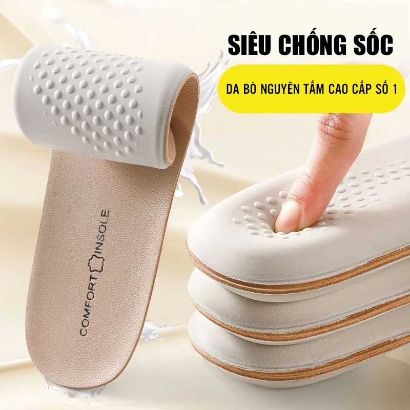 Super Lót Giày Da Nguyên Miếng, Siêu Êm, Chống Sốc Sản Phẩm Bán Chạy Số 1