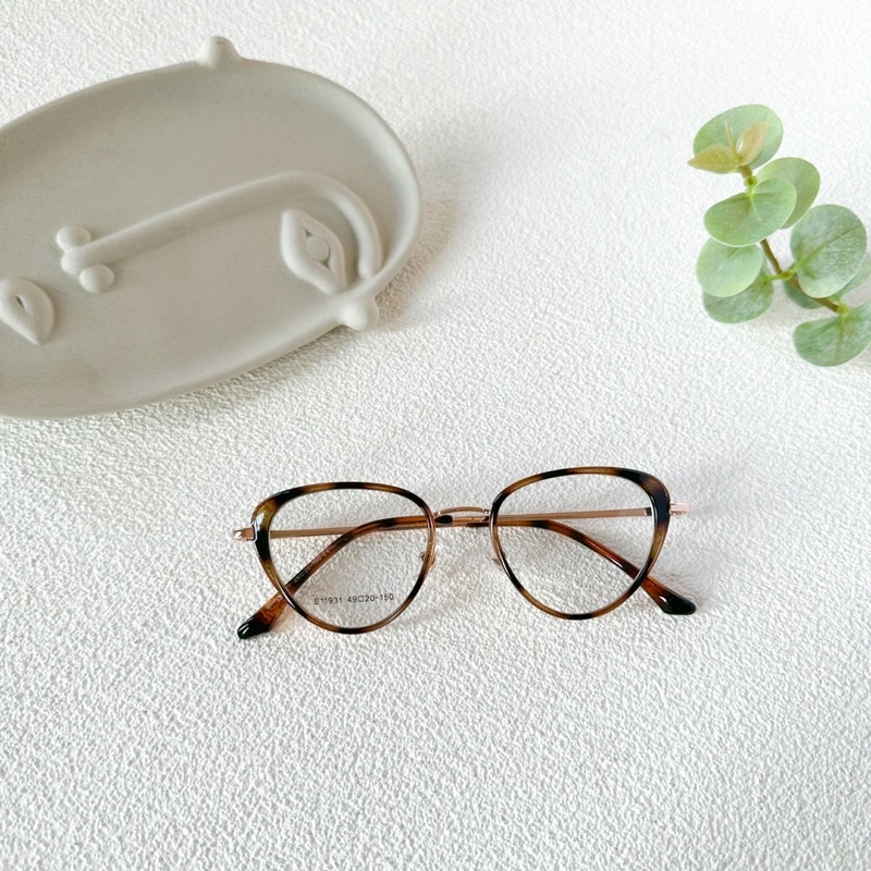 Kính giả cận, Gọng kính cận cao cấp mắt mèo 11931 hợp kim Jolie eyewear