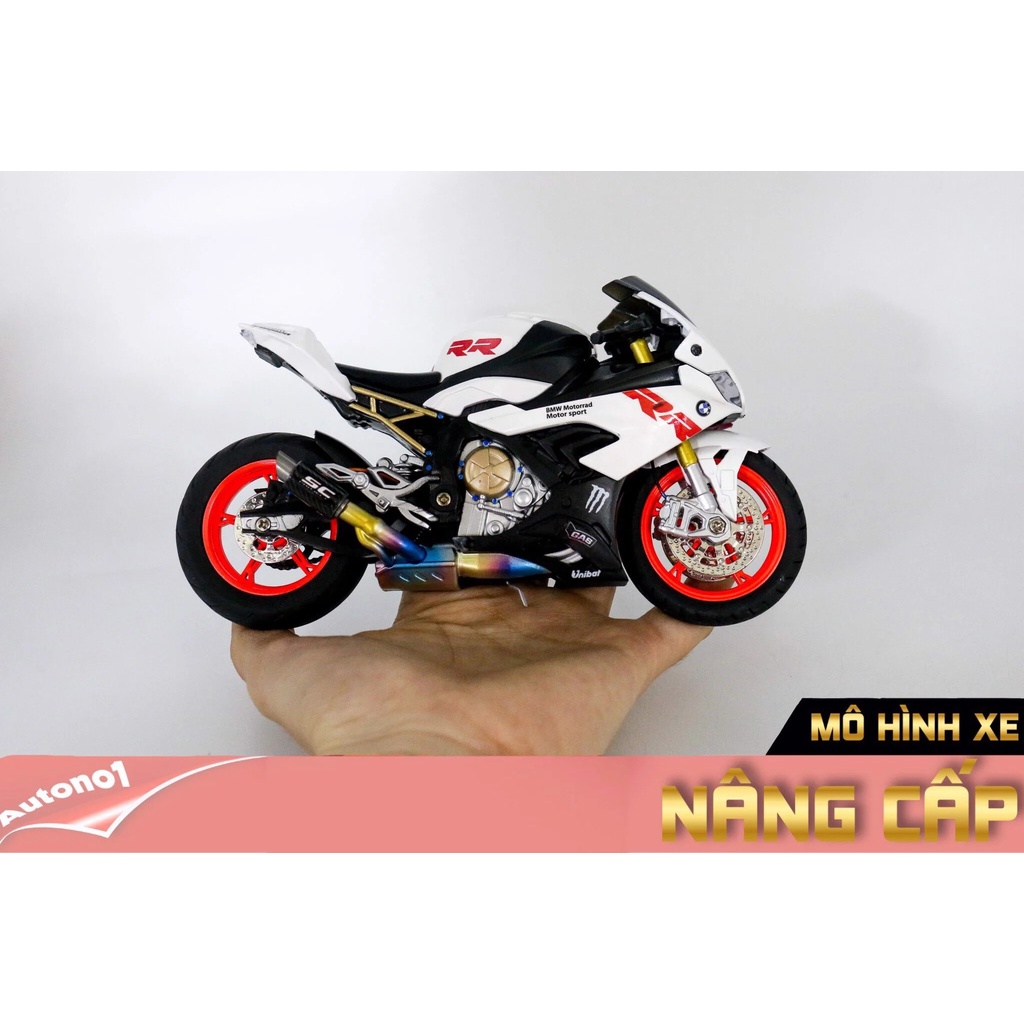 Mô hình xe độ BMW S1000RR 2020 1:12 Autono1 Alloy D160