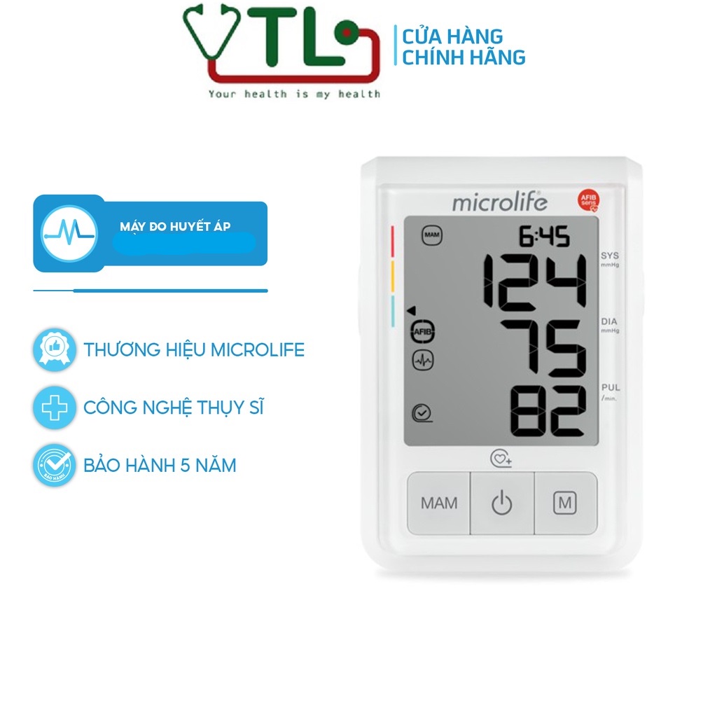 Máy đo huyết áp MICROLIFE B3 AFIB Advanced công nghệ AFIBsens cảnh báo rung nhĩ - YTL
