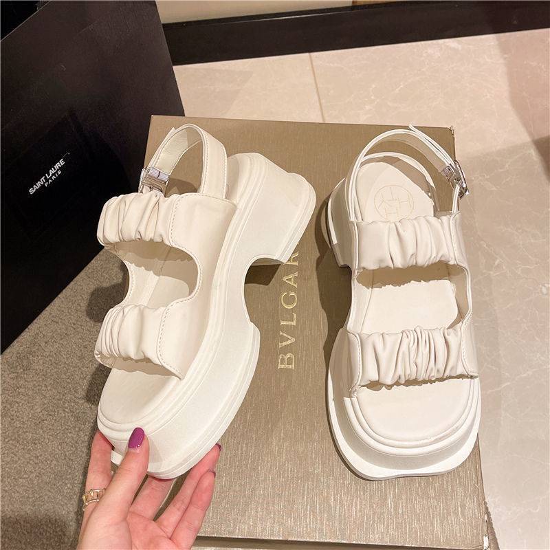 Xăng đan nữ mẫu mới mùa hè đế dày kiểu Pháp