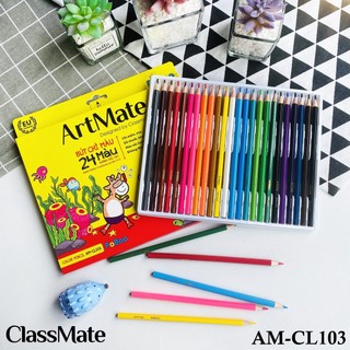 Chì màu classmate hộp 12/18/24 màu am-cl101/102/103