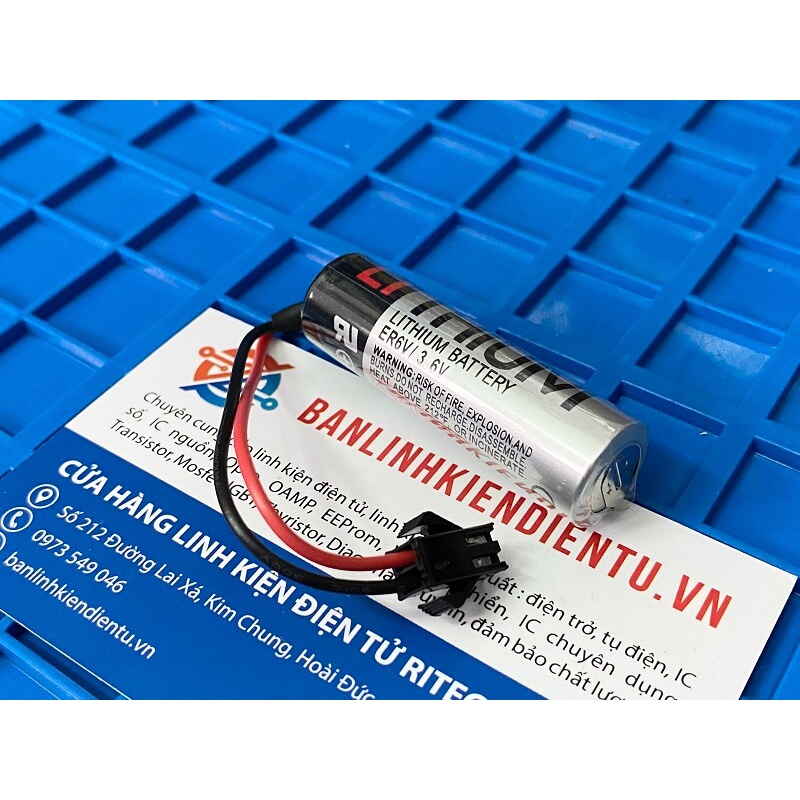 Pin nuôi nguồn ER6V OTC 5096-434 3.6V (giắc đen loại to)