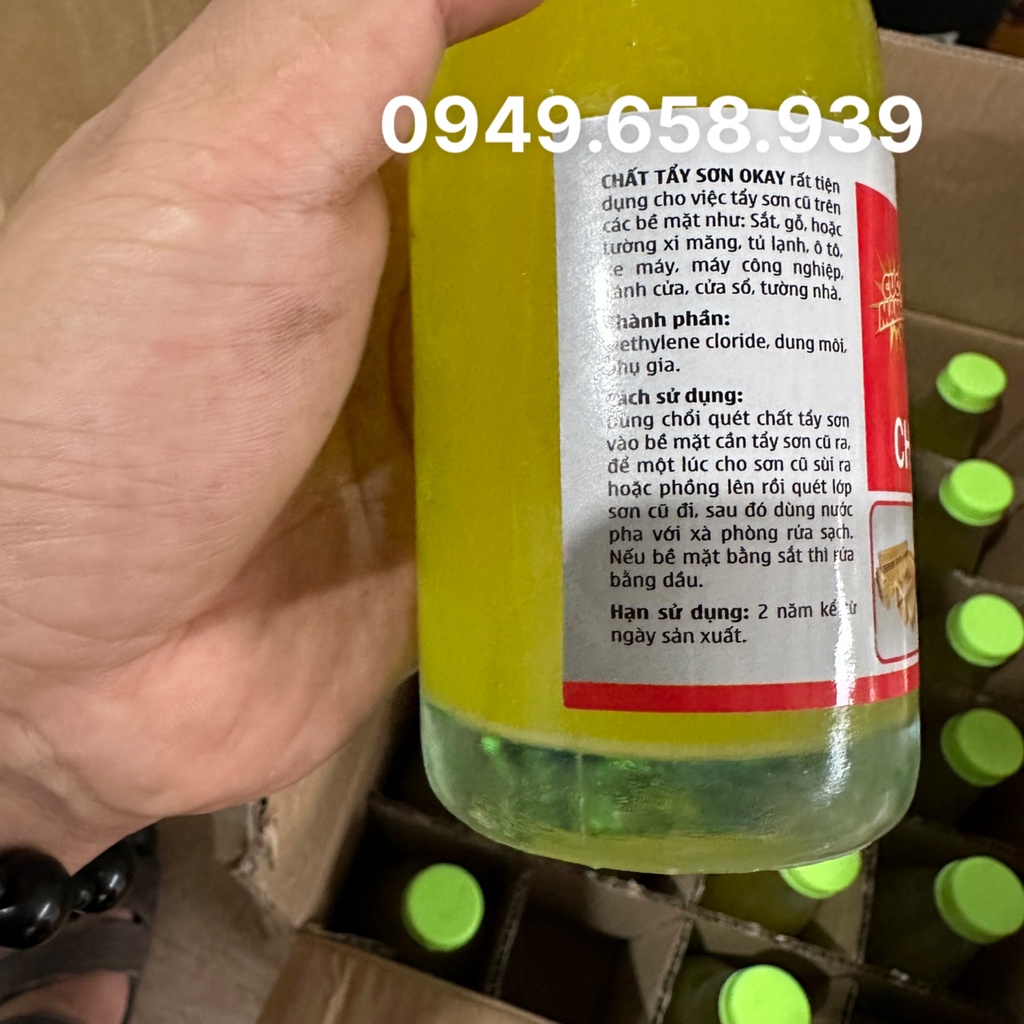 Tẩy sơn chai trên bề mặt kim loại - Okay cực mạnh