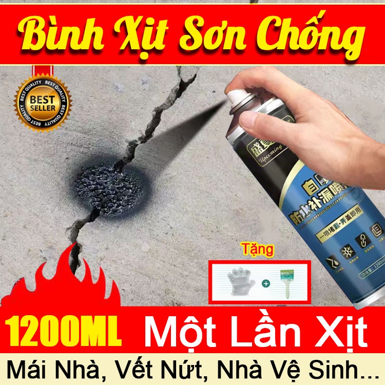 1200ml Đa chức năng Bình Xịt Chống Thấm Sơn Chống Thấm-Mái Nhà, Dột Trần- Tường chống thấm nước, Bình xịt sơn chống