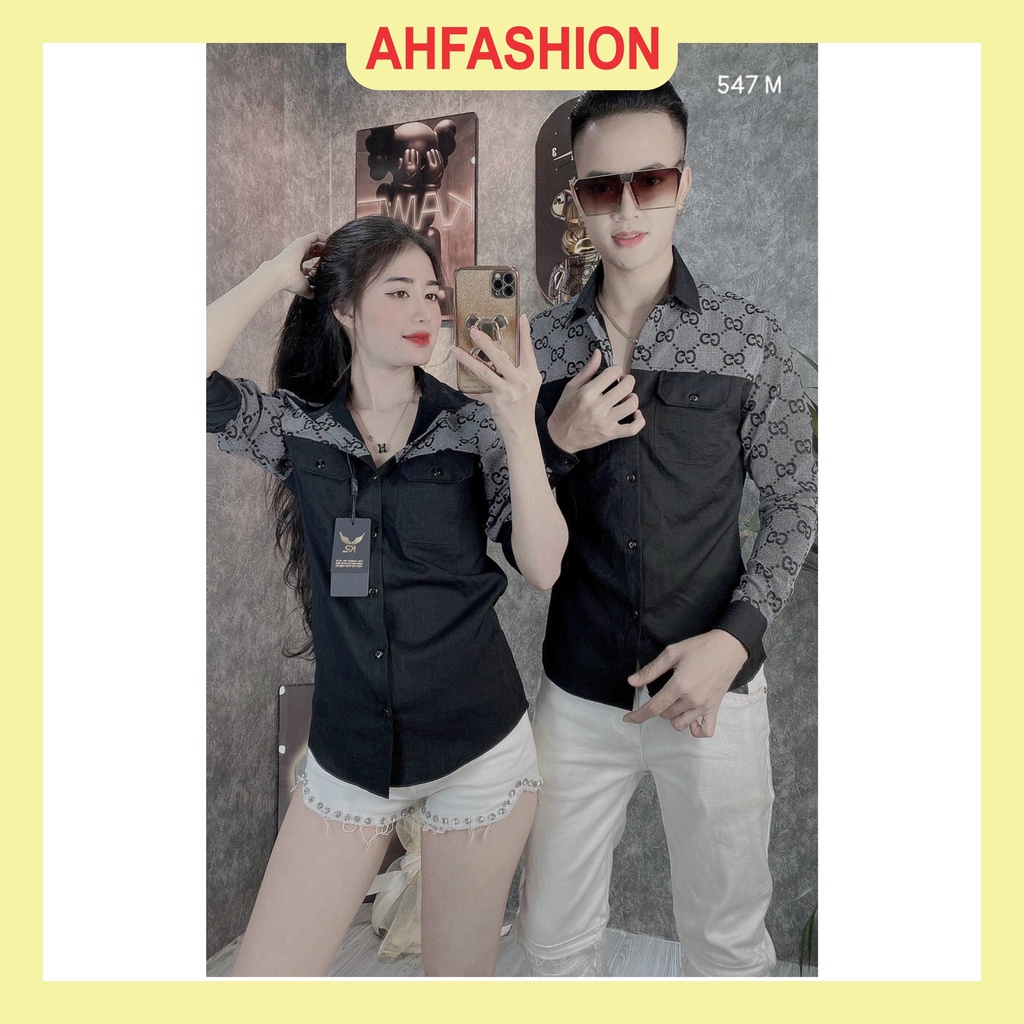 Áo sơ mi nam tay dài chất đũi mềm mịn phối họa tiết 3 màu phong cách mẫu mới HOT TREND cao cấp-AHFASHION