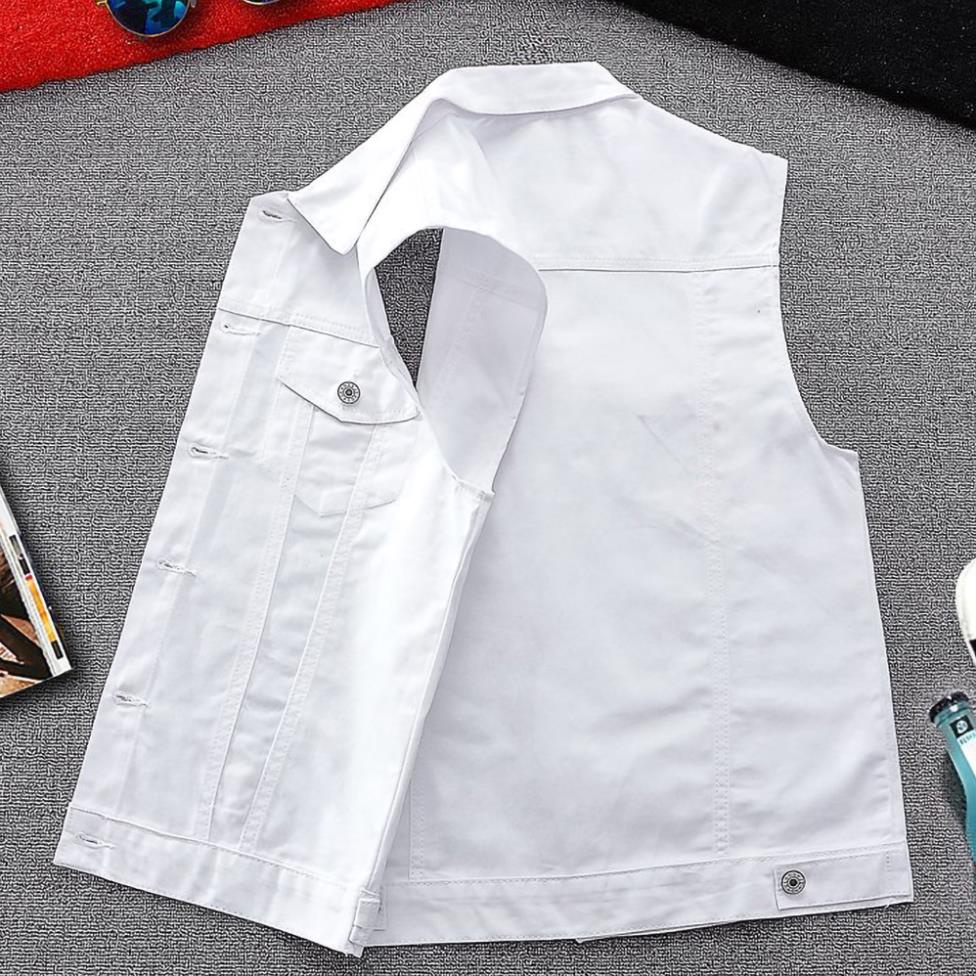 Áo gile nam vải jean phong cách thể thao mạnh mẽ cá tính N46