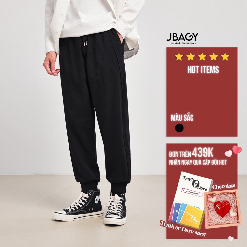 Quần jogger nỉ nam nữ, quần ống rộng dây rút nỉ da cá cao cấp phong cách Hàn Quốc thương hiệu JBAGY - Hàng mới về