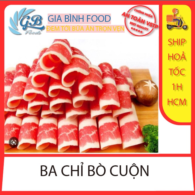 Ba chỉ bò cuộn mỹ khay 500gr