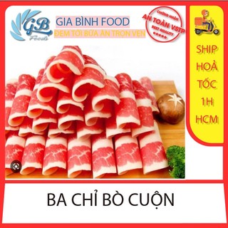 Ba chỉ bò cuộn mỹ khay 500gr ( Ship Hỏa Tốc HCM)