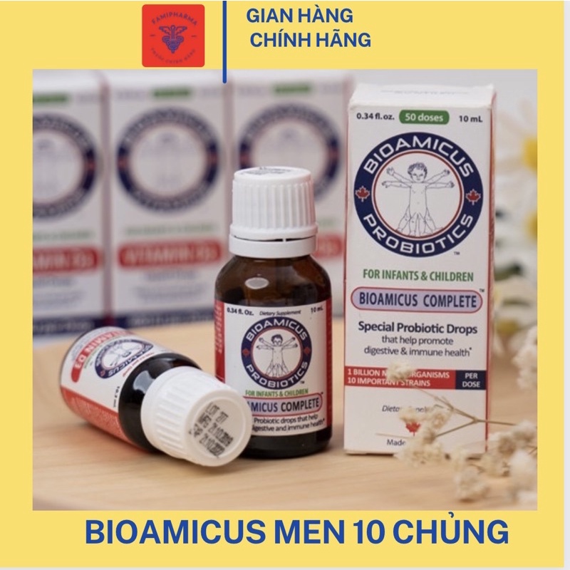 BIOAMICUS COMPLETE Men vi sinh 10 chủng 10ml