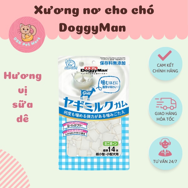Xương Nơ Sữa Dê Mini 14 Cây Cho Chó - DoggyMan