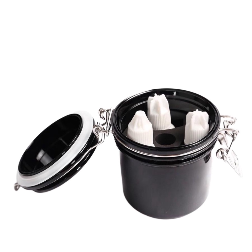 Hũ gạo bảo quản keo mi, hũ đựng keo nối mi