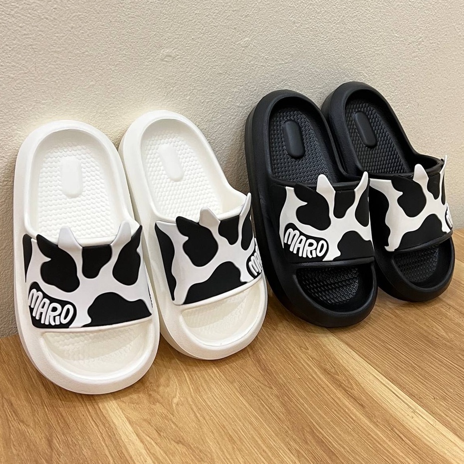 Dép Lê Siêu Nhẹ Cho Bé Trai Bé Gái Từ 4-15 Tuổi Cao Cấp Họa Tiết Bò Sữa Đế Cao Phong Cách Thời Trang