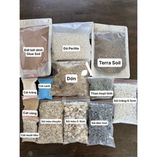 Đất lót nền terrarium, đất kết dính, bán cạn, terrarium, nguyên liệu tạo bố cục nền terrarium, bán cạn, 22 loại