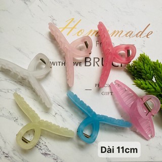 Kẹp tóc gấp tóc 16 răng màu trong loại lớn - dài 11cm - gap5