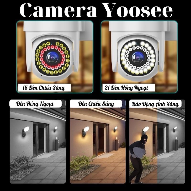 Camera Yoosee Ngoài Trời PTZ 37Led Ban Đêm Có Màu, Kháng Nước - Camera Ngoài Trời Yoosee Xoay 360 | BH 6 Tháng | BigBuy360 - bigbuy360.vn