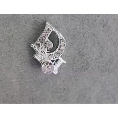 mã charm nail màu bạc nhé a