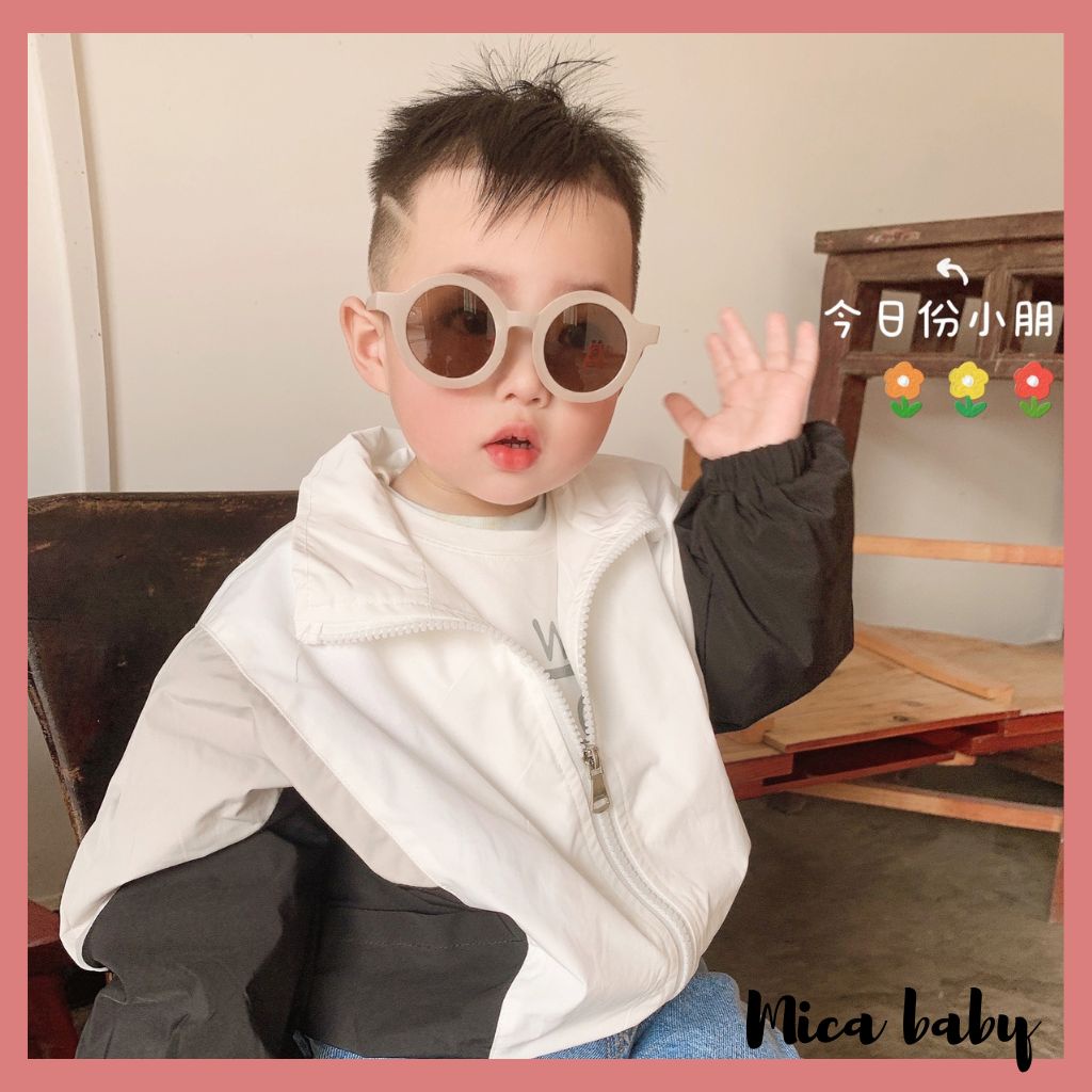 Kính râm cho bé từ 1 - 6 tuổi kiểu dáng gọng tròn đáng yêu K01 Mica baby