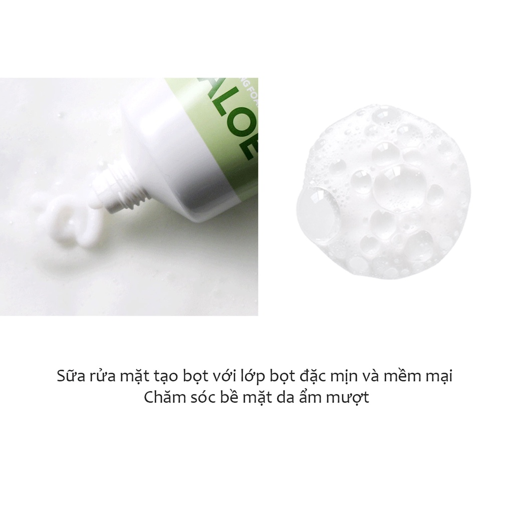 Sữa rửa mặt Nha Đam cung cấp độ ẩm, làm sạch sâu Tenzero Balancing Foam Cleanser Aloe 100ml