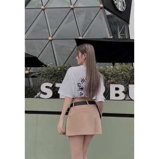 Chân váy xếp li kèm đai