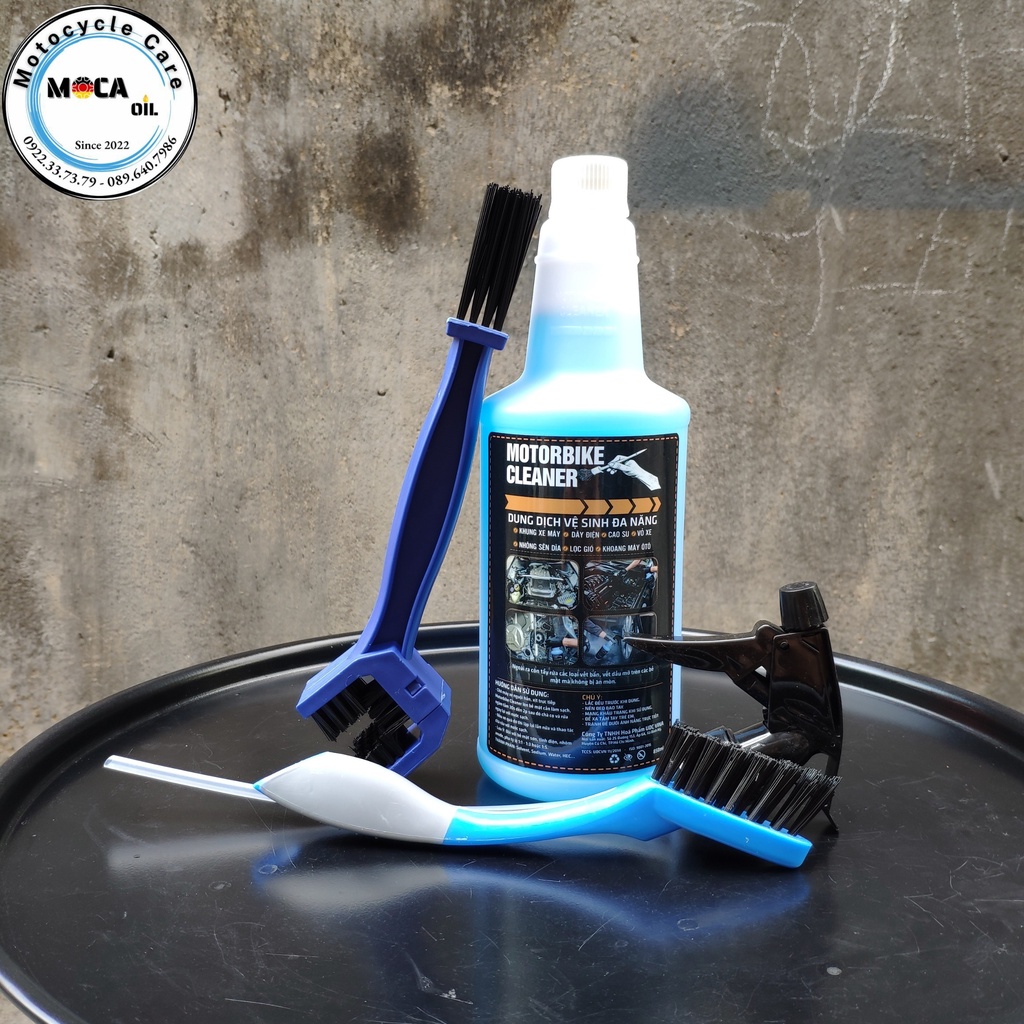 Dung dịch tẩy rửa ĐA NĂNG Motobike Cleaner lốc máy,nhông sên dĩa, dây điện sườn xe dành cho ôtô, xe máy tặng  bàn chải