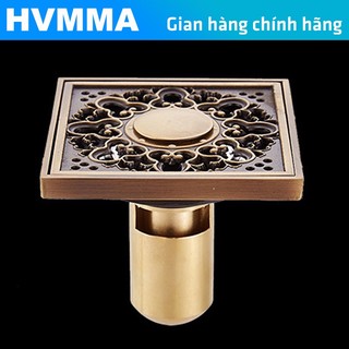 Thoát sàn ngăn mùi tân cổ điển có phễu nước 10x10cm - biệt thự hvmma