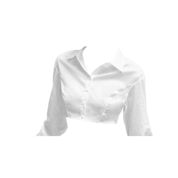 Áo sơ mi croptop dài tay HAGA cổ áo polo SM67