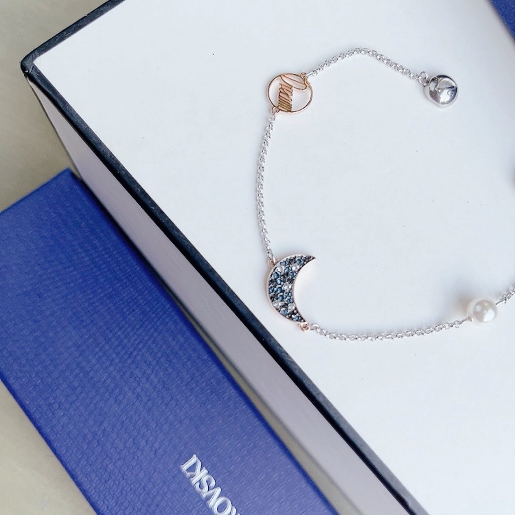 Lắc tay Swarovski Remix Collection Vòng tay Swarovski 5490934 hình mặt trăng - size M
