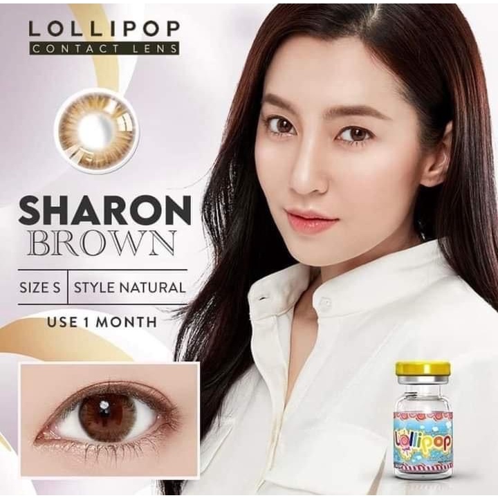 Lens Mắt Kính Áp Tròng Lollipop Giãn Nhẹ Không Độ Tự Nhiên Trong Veo chính Hãng Thái Lan