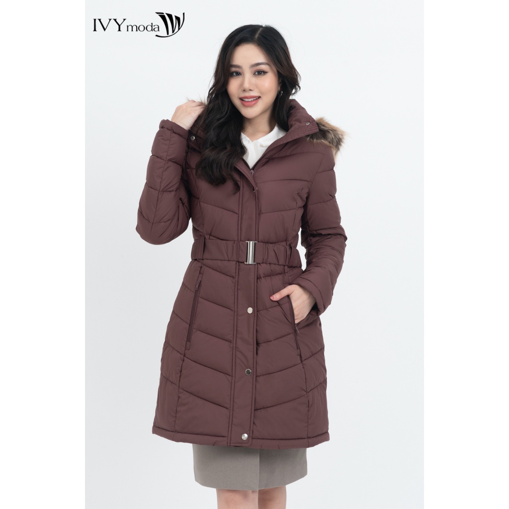 Áo phao kèm đai dáng dài IVY moda MS 71B8887