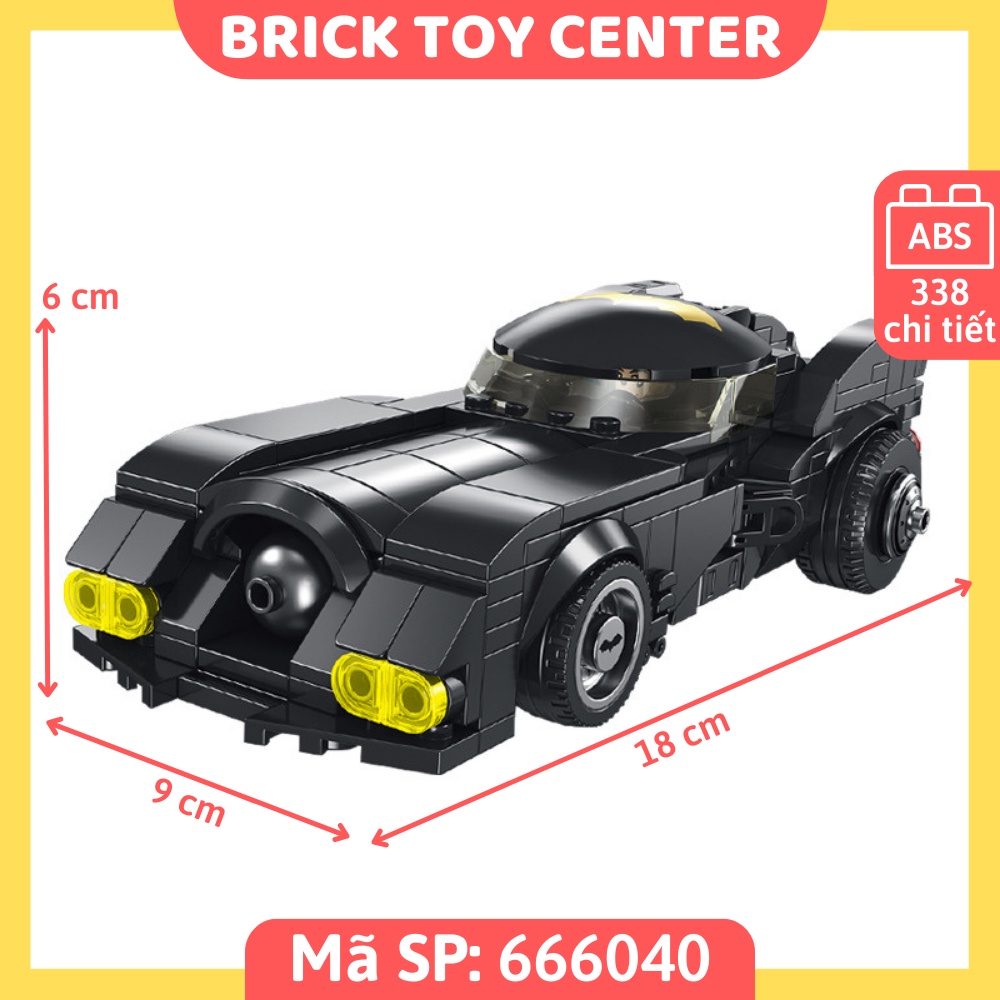Đồ chơi mô hình lắp ráp siêu xe của siêu anh hùng Người dơi Batman Batmobile 320+ chi tiết