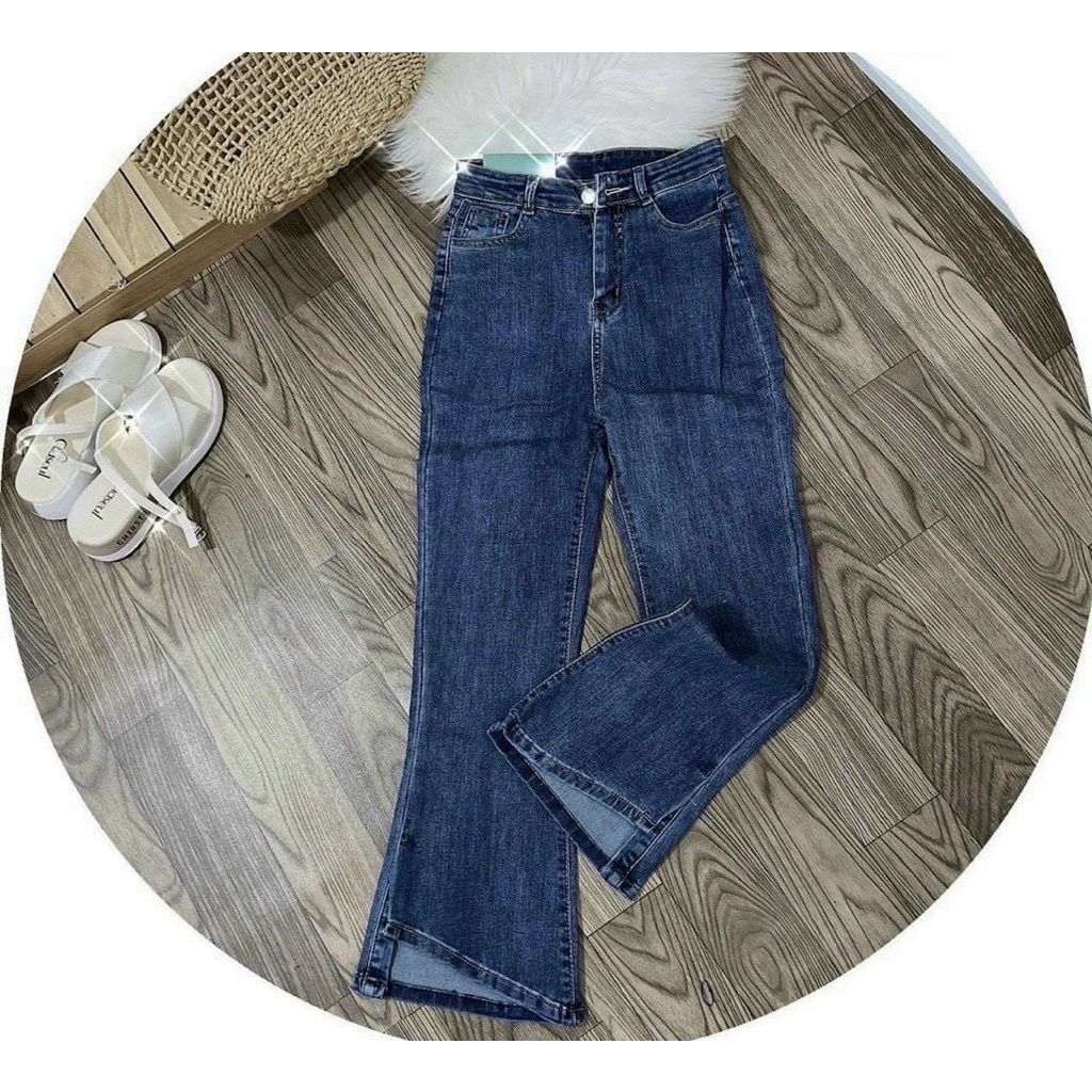 Quần Jean Bass Lỡ Dài 90cm  Chất Co Giãn Lai Kiểu
