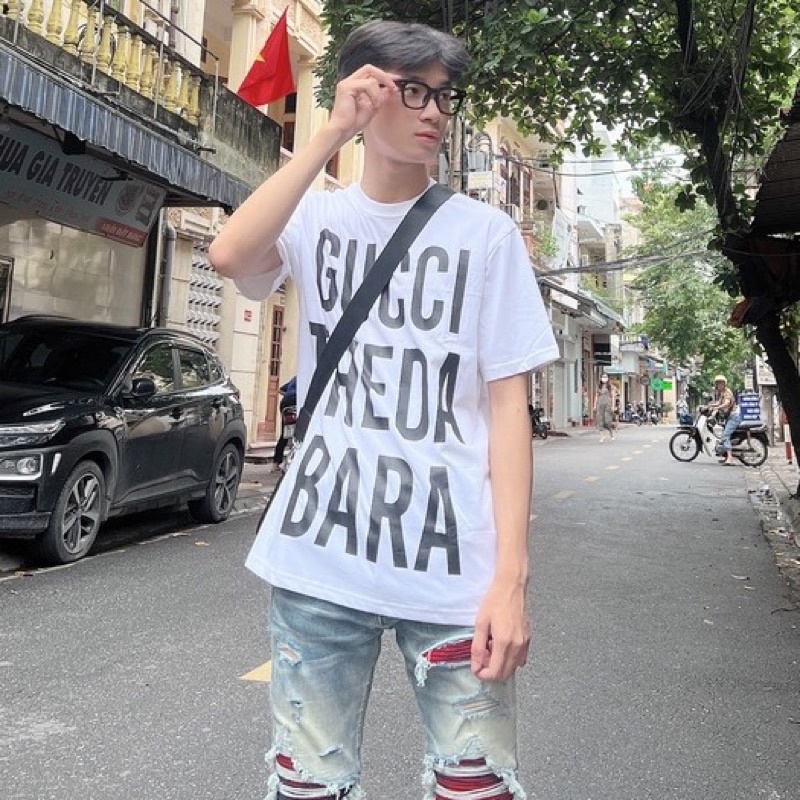 Áo phông cotton tay lỡ in chữ GU.CCII THEDA BARA siêu hot — Bongstore M79- | BigBuy360 - bigbuy360.vn