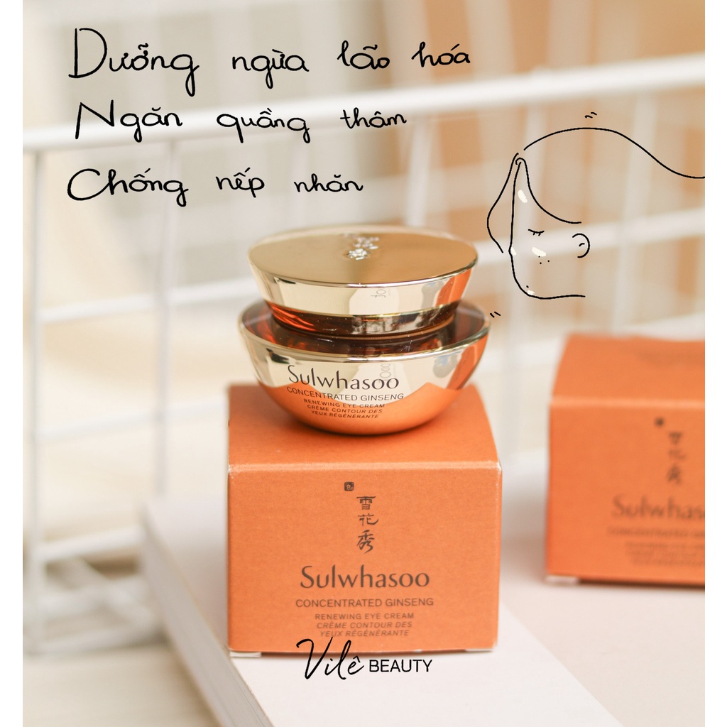 Kem Dưỡng Da Mắt Nhân Sâm Sulwhasoo Concentrated Ginseng Renewing Eye Cream 5ml