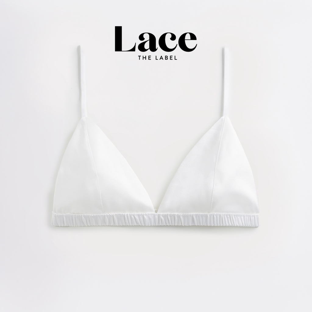 Áo lót Satin Trắng kèm đệm mỏng Lace.thelabel | BigBuy360 - bigbuy360.vn