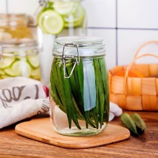 Hũ thủy tinh nắp gài kín 1000ml/Hũ gài đựng thực phẩm đa năng