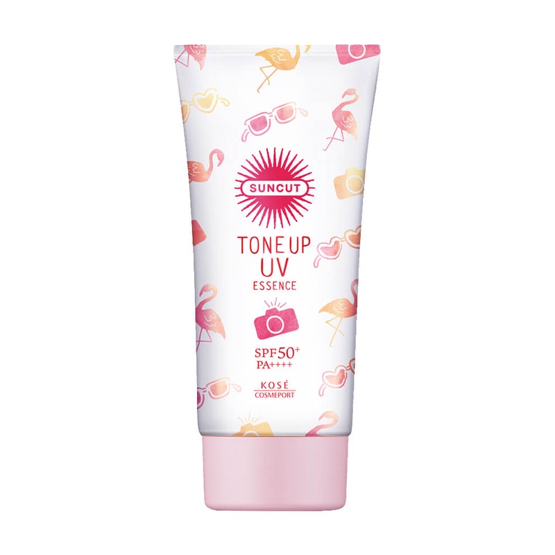 Kem chống nắng Kose Suncut Tone Up UV Essence không thấm nước và mồ hôi nâng tone hồng hào 80G SPF50+PA++++