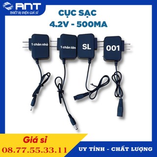 Cục sạc đèn pin đội đầu 1 chân và 2 chân, adapter sạc 3.7V ~ 4.2V dành cho đèn pin, đèn pin đội đầu
