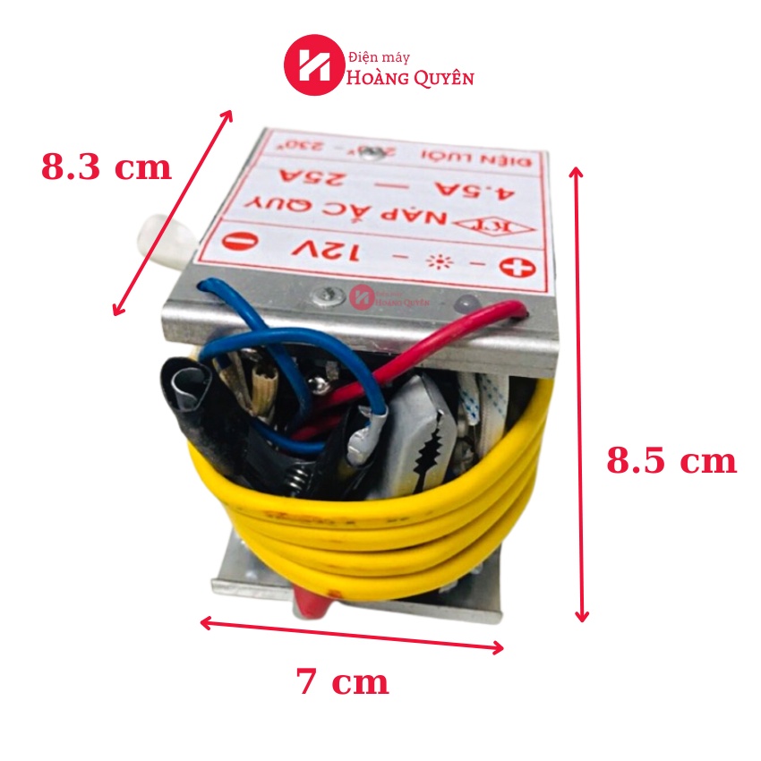 Máy nạp sạc ắc quy 12v 25ah  hàng Việt Nam chất lượng cao