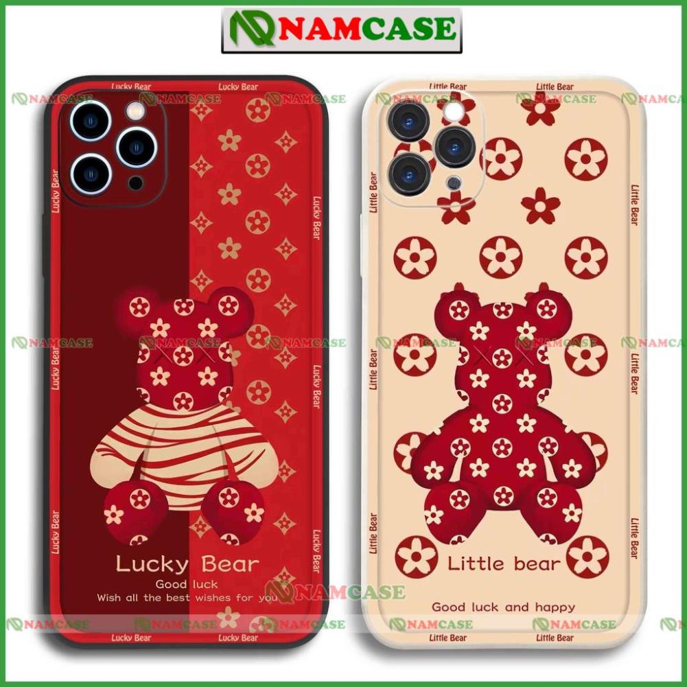 Ốp lưng iPhone gấu beabrick cạnh viền vuông silicon dẻo bảo vệ camera iPhone ip 6/6s/7/8/X/XS/11/12/13/14 Pro Plus Max