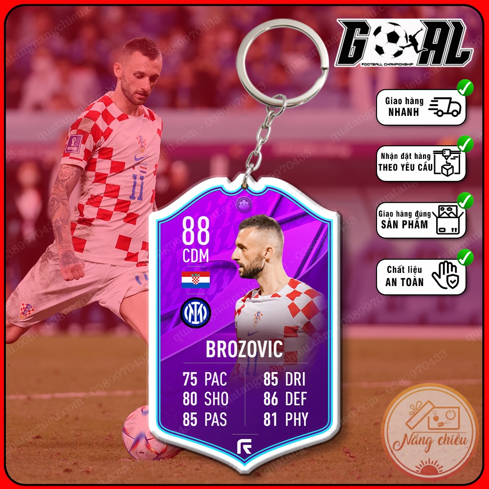 Thẻ icon bóng đá gaming - Móc khóa in hình Marcelo Brozović -CLB Inter Milan[10013-10024]