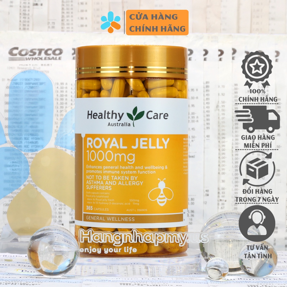 Sữa Ong Chúa Healthy Care Royal Jelly 1000mg 365 Viên của Úc