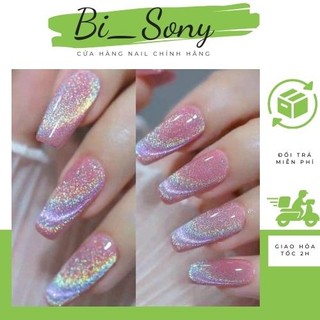 {HỎA TỐC 1H} Sơn mắt mèo kim cương ánh bạc, vàng, cầu vồng☘️