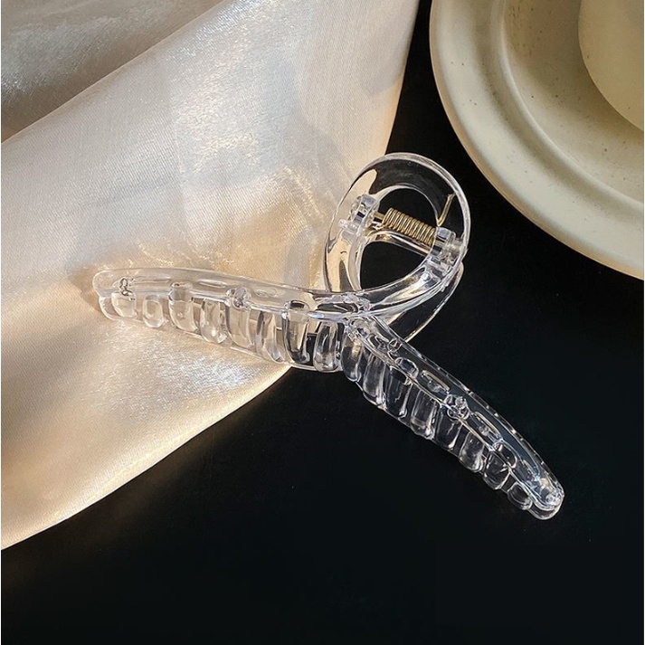 Kẹp Tóc Càng Cua To Hàn Quốc Nữ Kiểu Màu Trong Suốt Cỡ Lớn 4AM