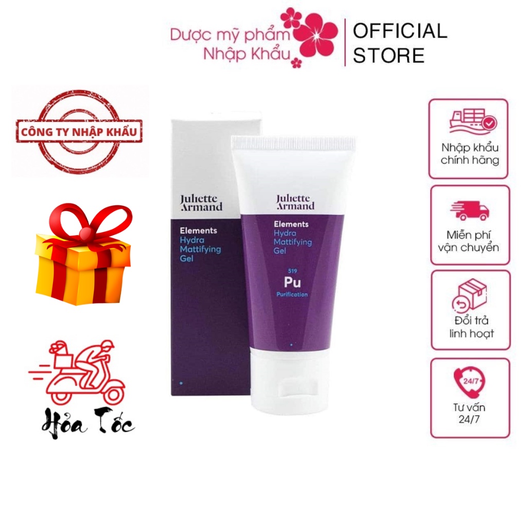 HÀNG NHẬP KHẨU - Gel Dưỡng Ẩm Kiềm Dầu Ngừa Giảm Mụn Juliette Armand Hydra Matifying Cho Da Dầu, Mụn, Hỗn Hợp